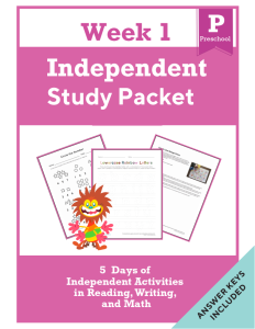 independent-study-packet-preschool-week-1