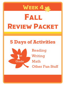 fall-review-packet-first-grade-week-4