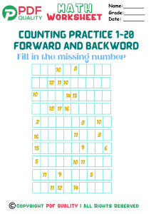 forward and backword counting (b)
